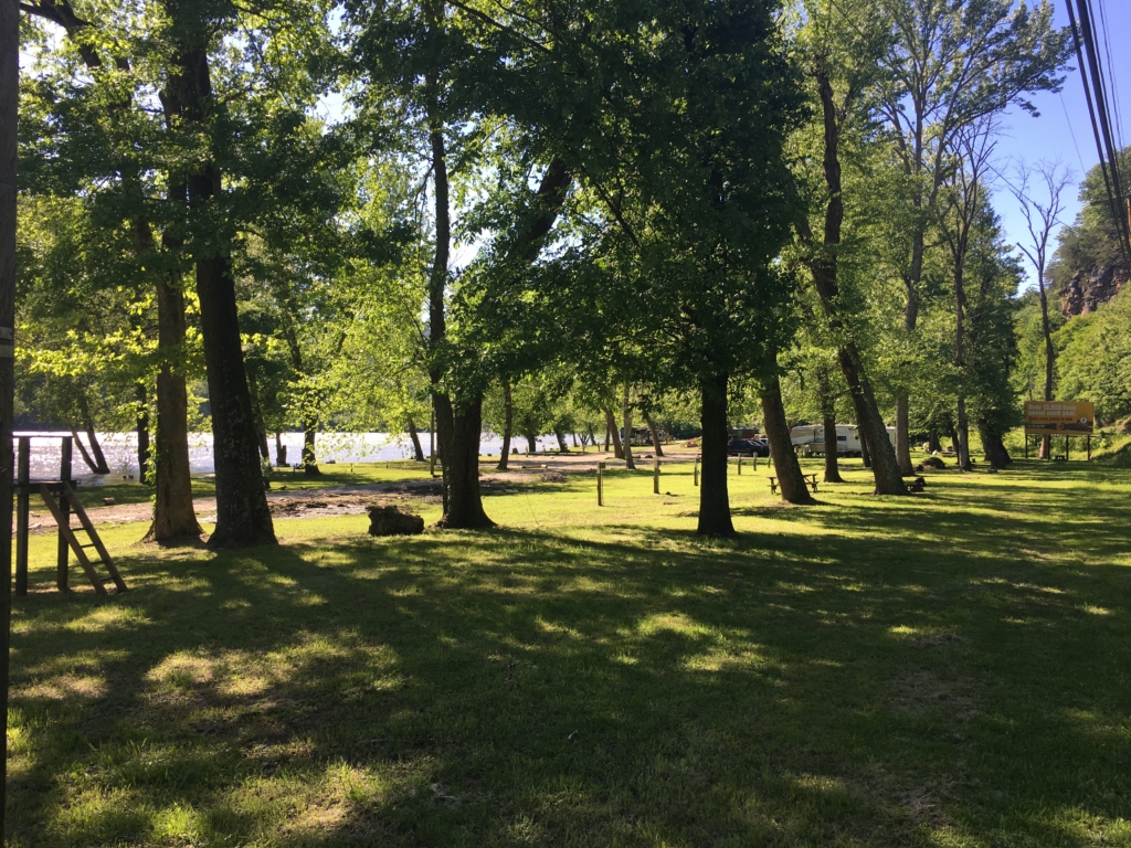Campsites at New River Campground in Gauley Bridge, West Virginia