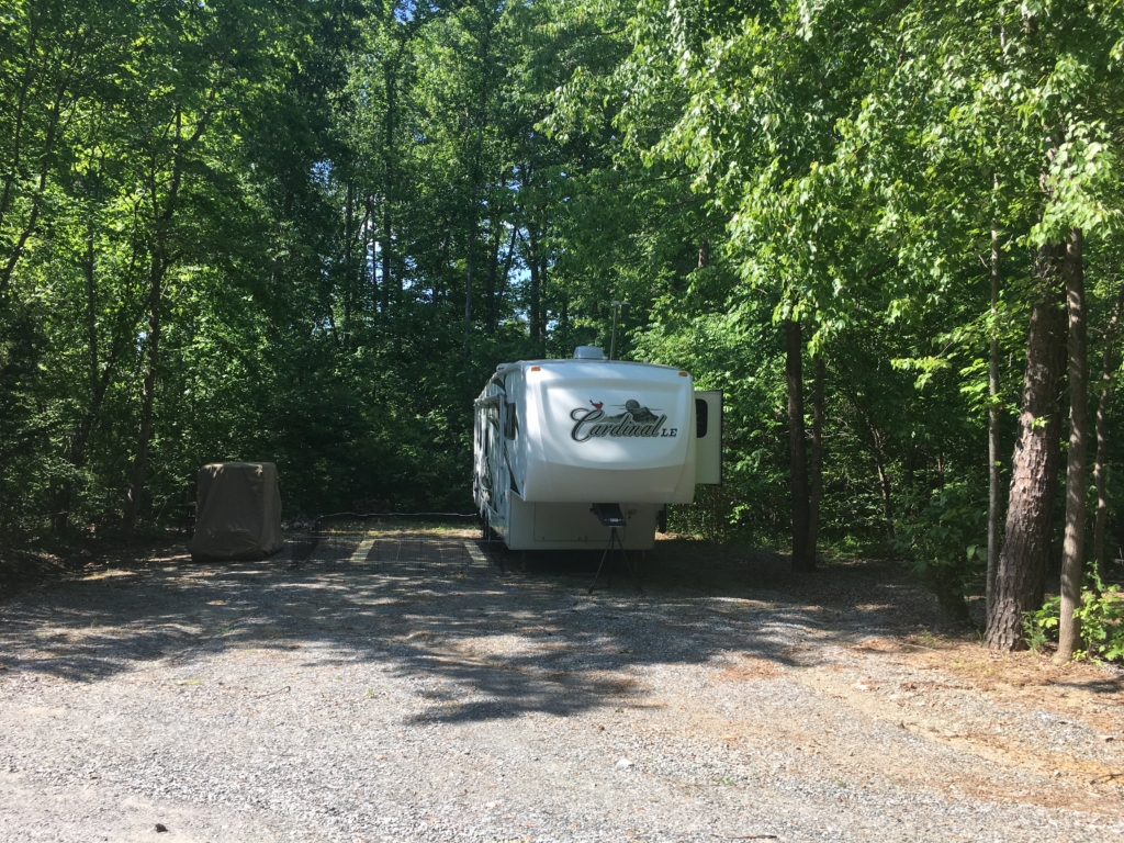 Campsite at Thousand Trails, Lynchburg, Virginia