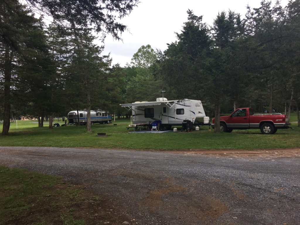 Campsites at Natural Chimneys Park, Mount Solon, Virginia