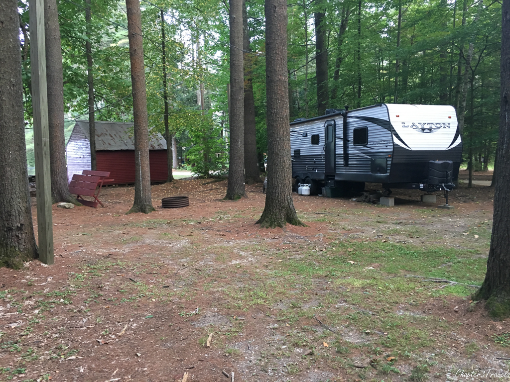 Campsites at Crown Point Camping Area in Perkinsville, Vermont