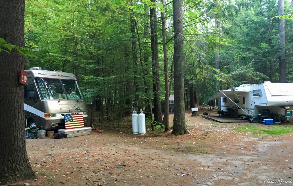 Campsites at Crown Point Camping Area in Perkinsville, Vermont