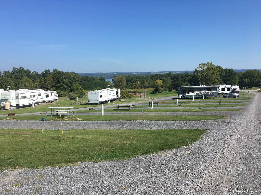 Campsites at Sned Acres Campground in Ovid, New York