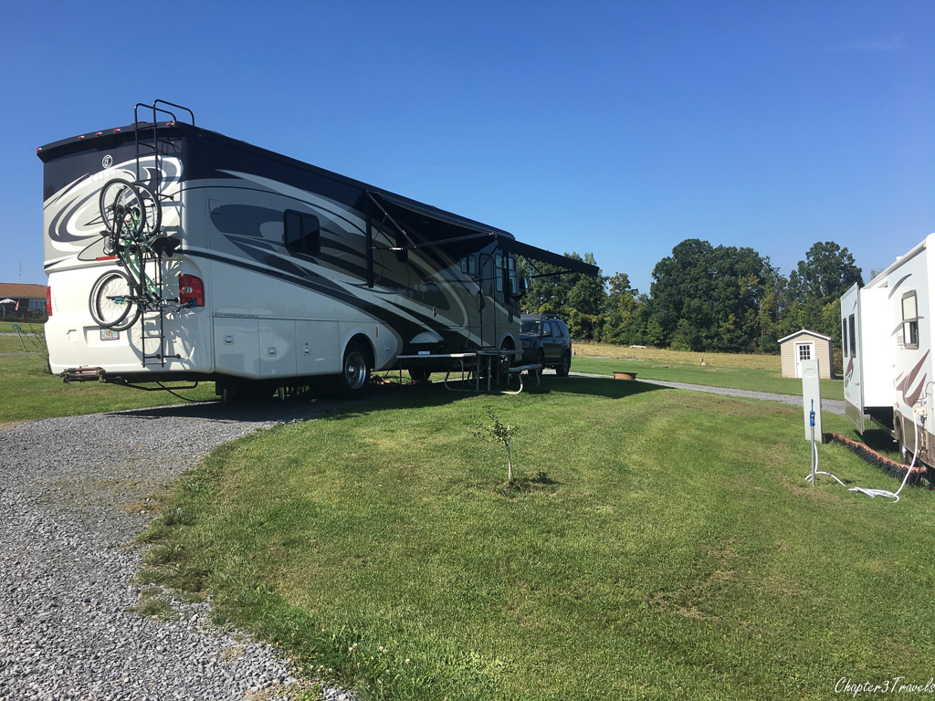 Campsites at Sned Acres Campground in Ovid, New York