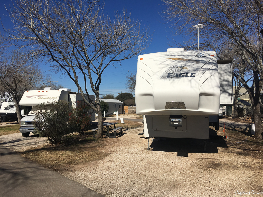 Campsites at Austin Lone Star RV Park in Austin, Texas