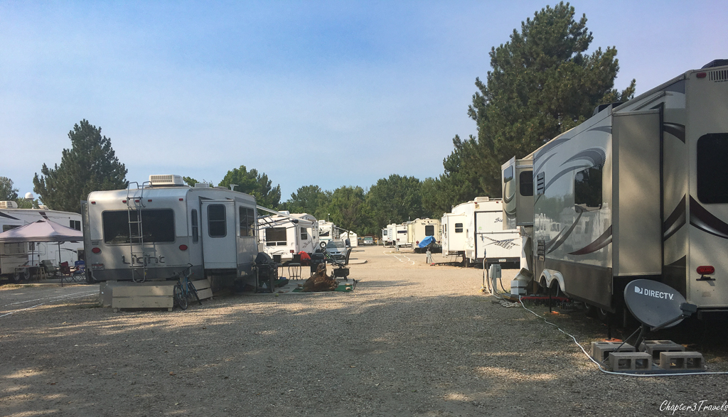 Campsites at Boise Riverside RV Park