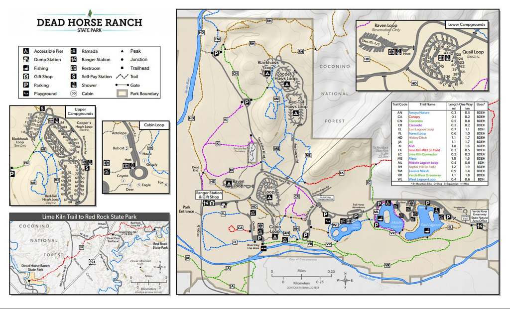 Dead Horse Ranch State Park map