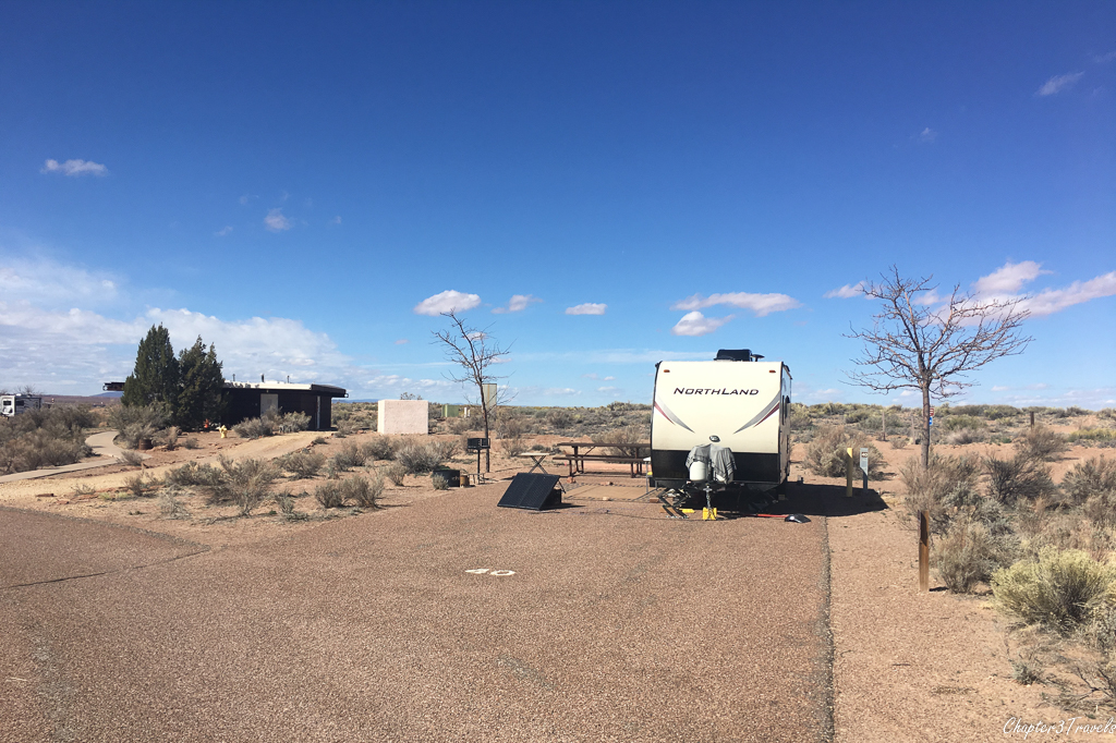 Campsite at Homolovi State Park Campground in Winslow, Arizona