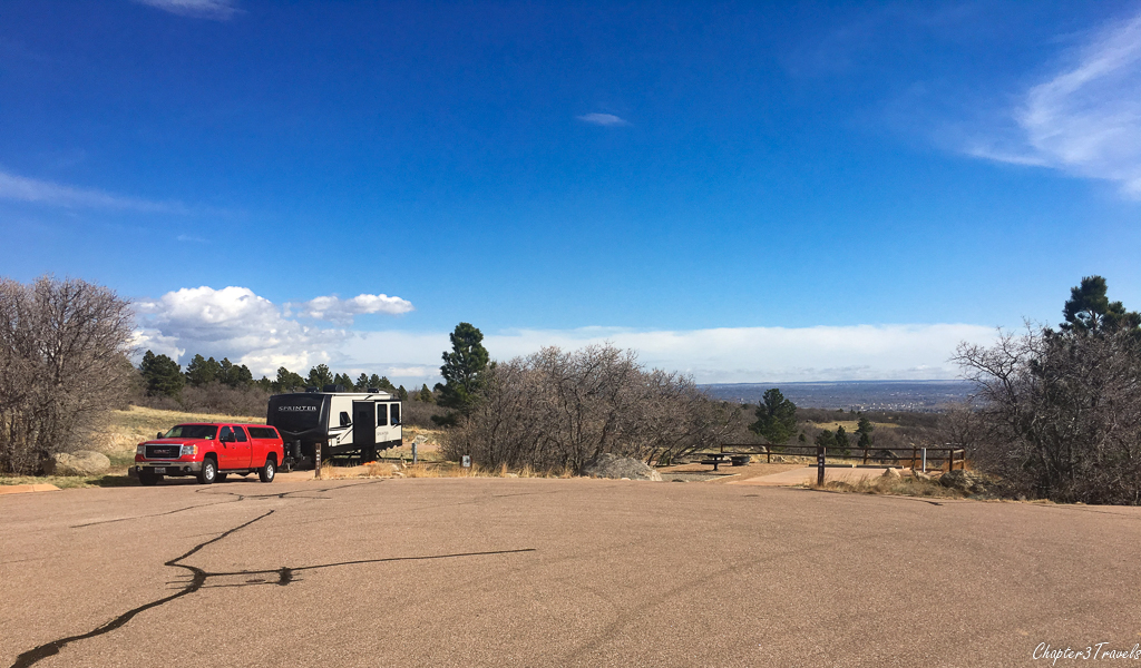 Campsites at Cheyenne Mountain State Park in Colorado Springs