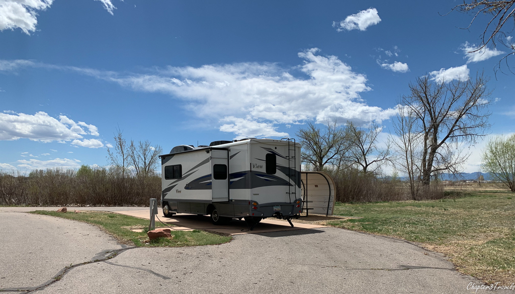 Campsites at St. Vrain State Park in Longmont, Colorado