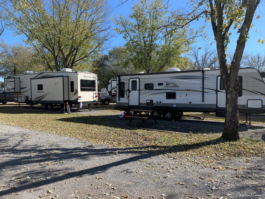 Campsites at Two Rivers RV Park in Nashville