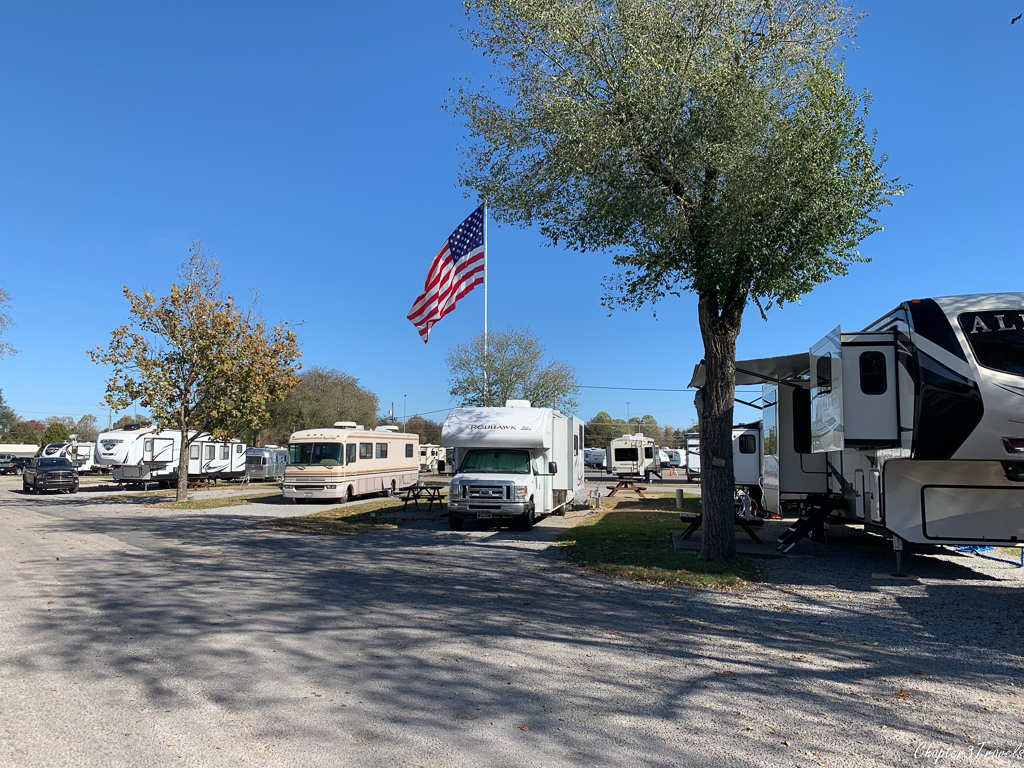 Campsites at Two Rivers RV Park in Nashville