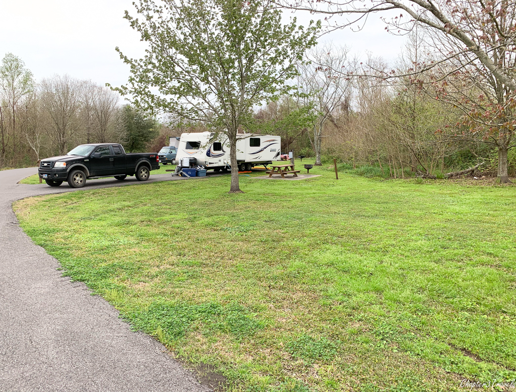 Campsites at Bayou Segnette State Park in Westwego, Louisiana